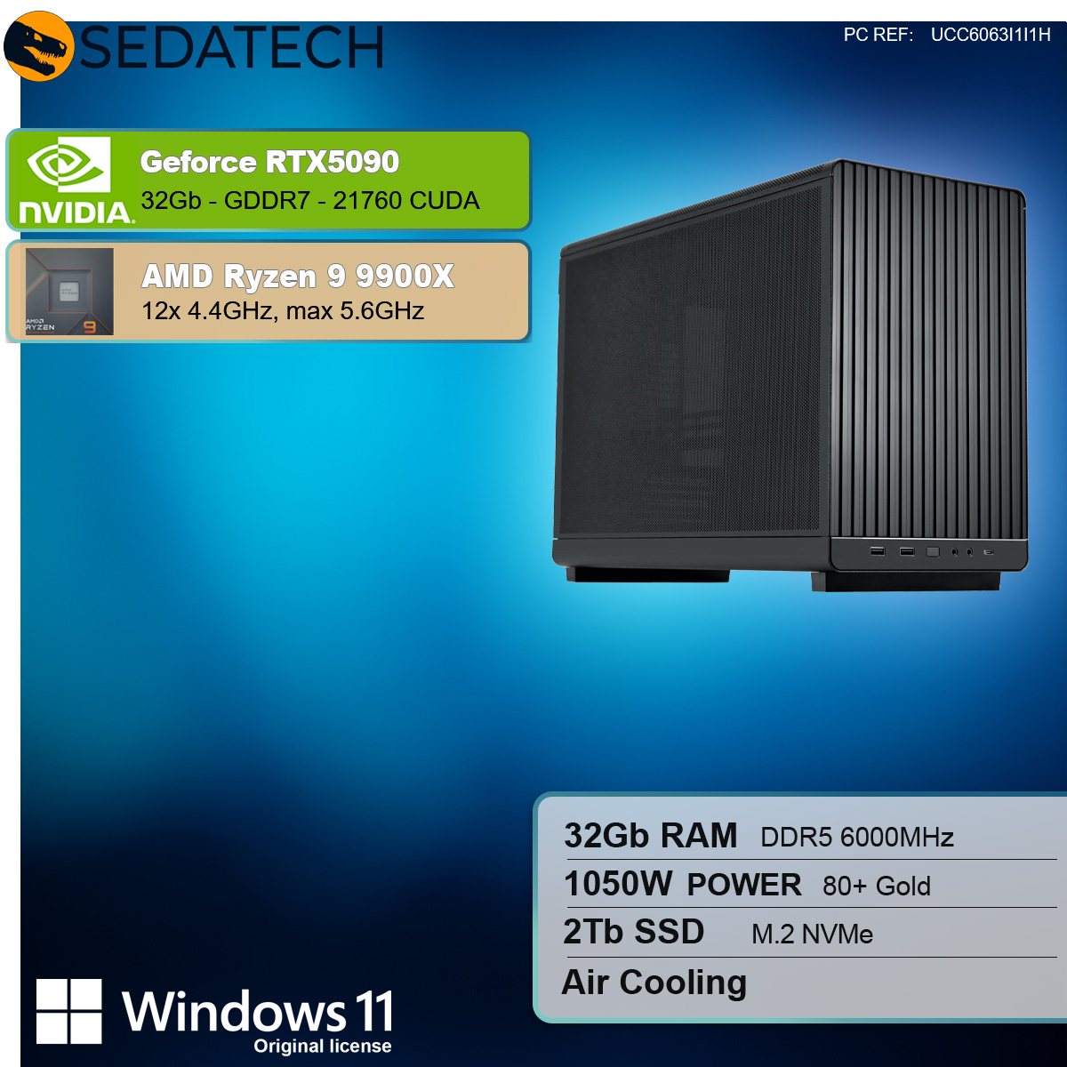 Workstation, AMD Ryzen 9 9900X, Geforce RTX5090