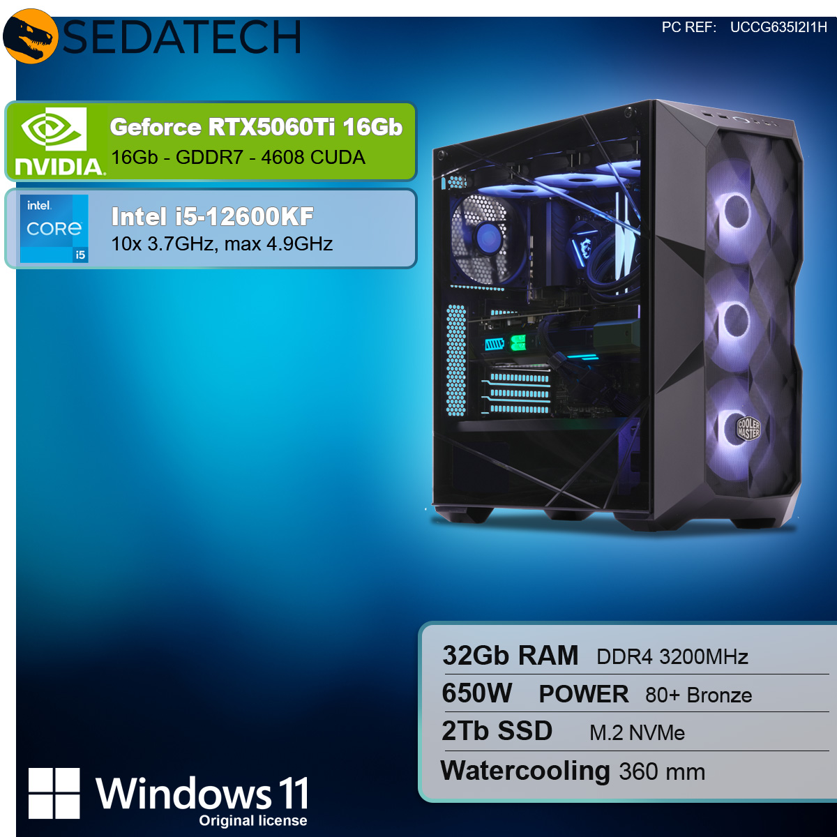 Gaming PC, Intel i5-12600KF, Geforce RTX5060Ti 16Gb Gaming PC, Intel i5-12600KF, Geforce RTX5060Ti 16Gb