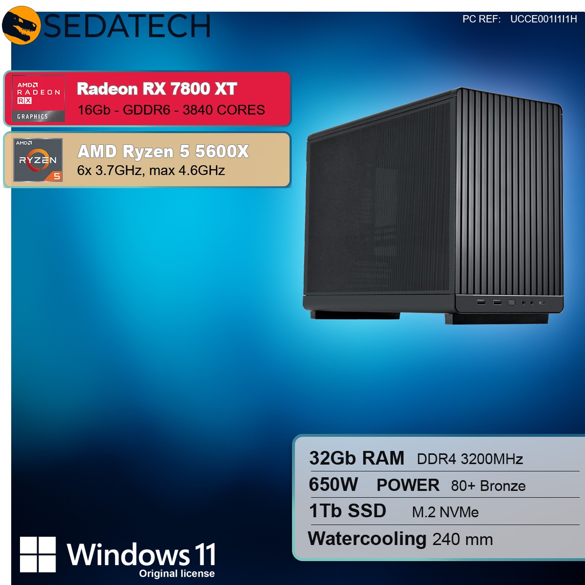 Mini-PC Pro Gaming, AMD Ryzen 5 5600X, Radeon RX 7800XT Mini-PC Pro Gaming, AMD Ryzen 5 5600X, Radeon RX 7800XT