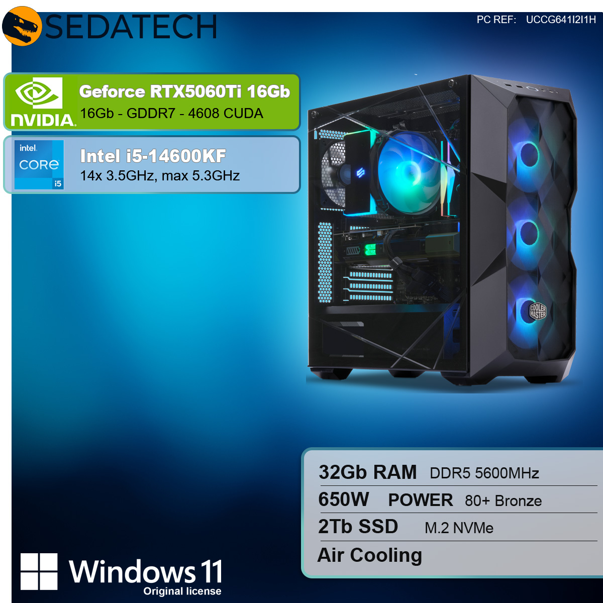 Gaming PC, Intel i5-14600KF, Geforce RTX5060Ti 16Gb Gaming PC, Intel i5-14600KF, Geforce RTX5060Ti 16Gb