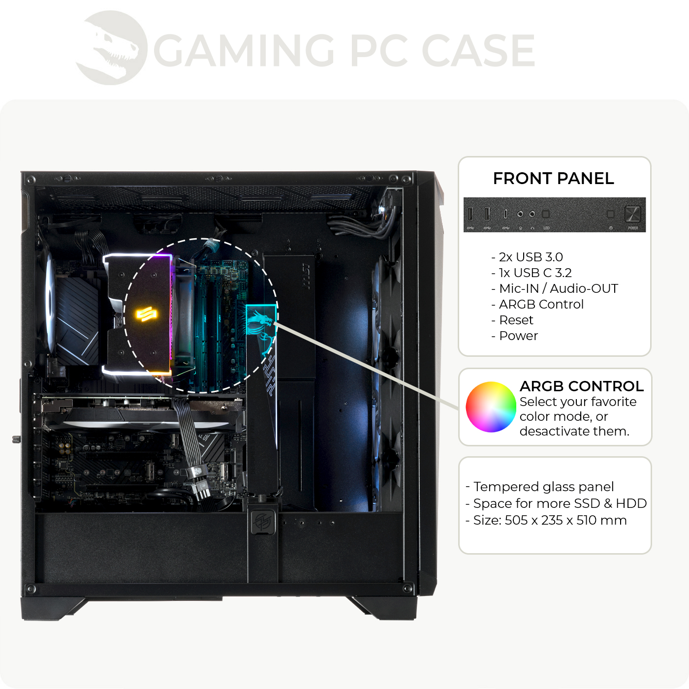 Gaming PC, Intel i5-14600KF, Radeon RX 7800XT