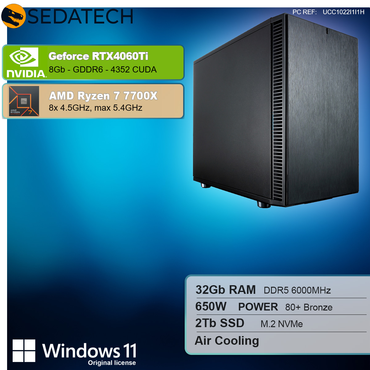 Workstation, AMD Ryzen 7 7700X, Geforce RTX4060Ti Workstation, AMD Ryzen 7 7700X, Geforce RTX4060Ti