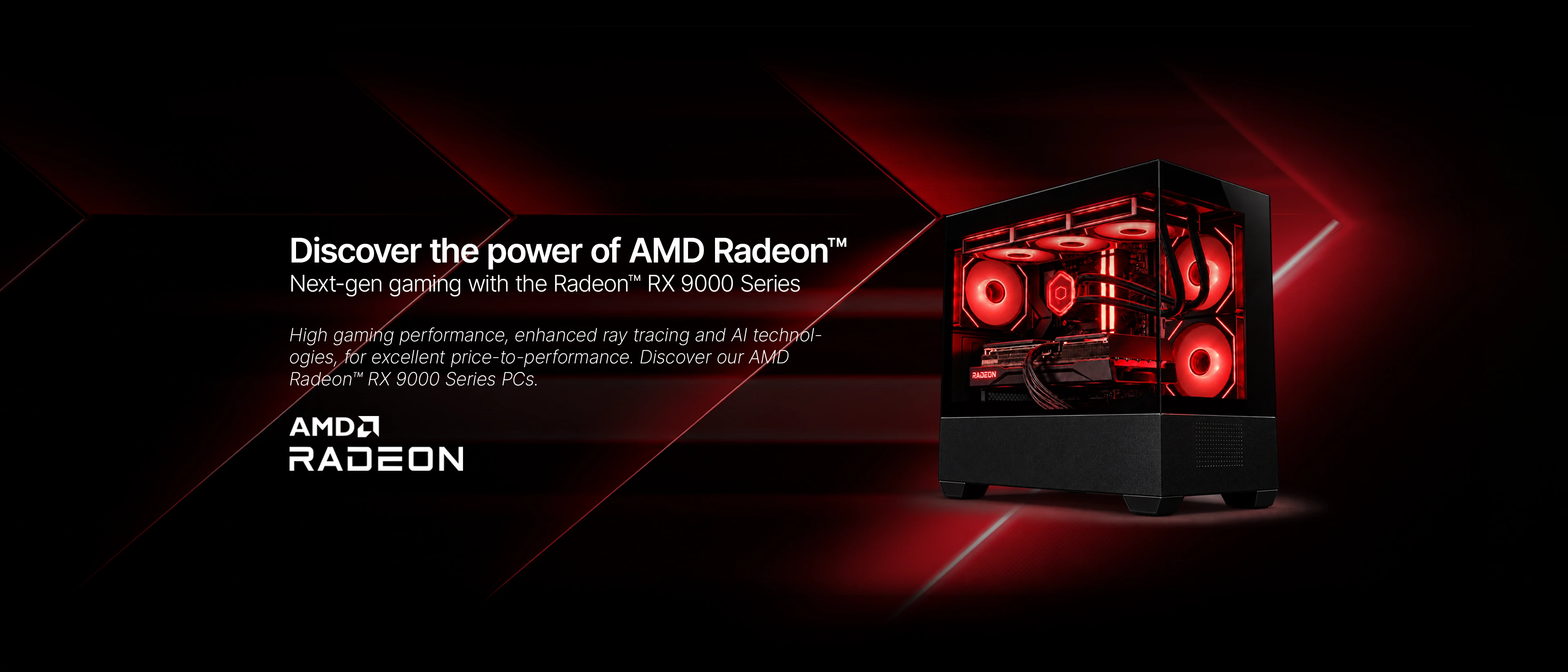 Gaming PCs with AMD Radeon RX 9000 series graphics cards