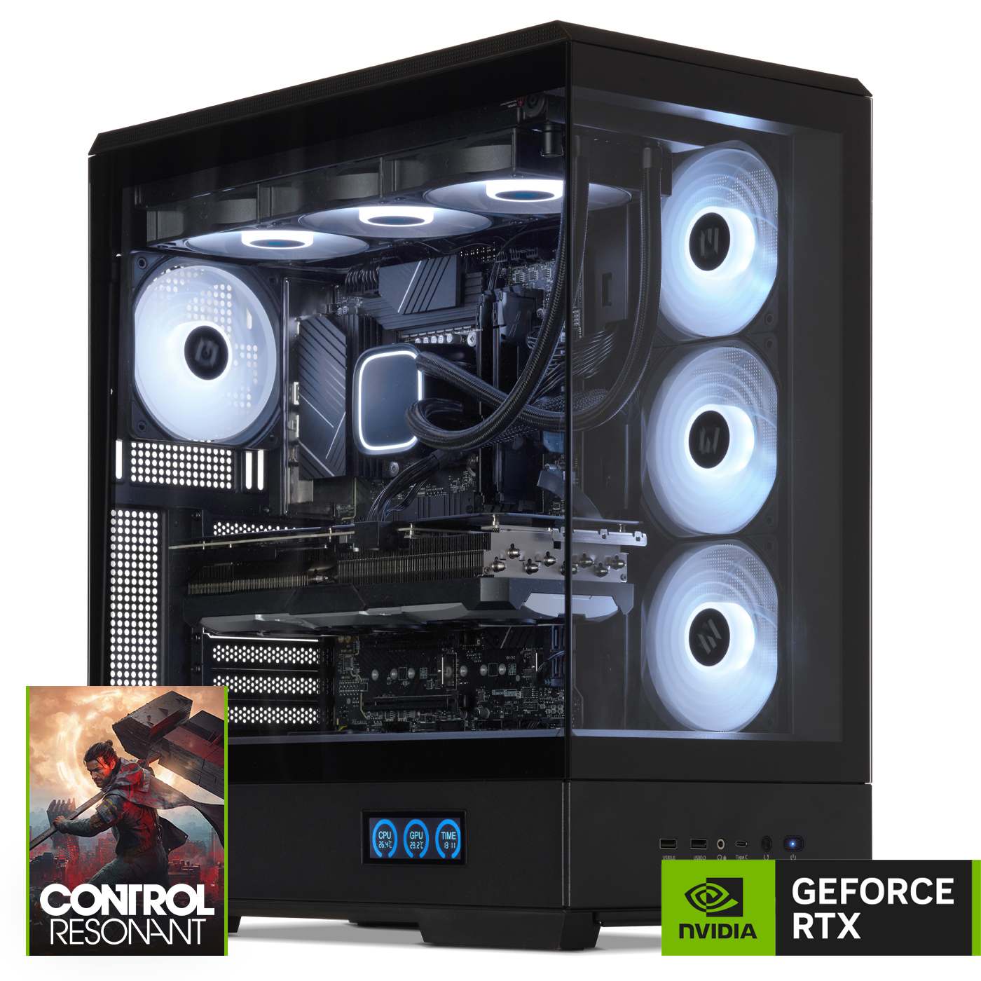 PC Gaming, AMD Ryzen 7 9700X, Geforce RTX 5070Ti CONTROL Resonant Bundle