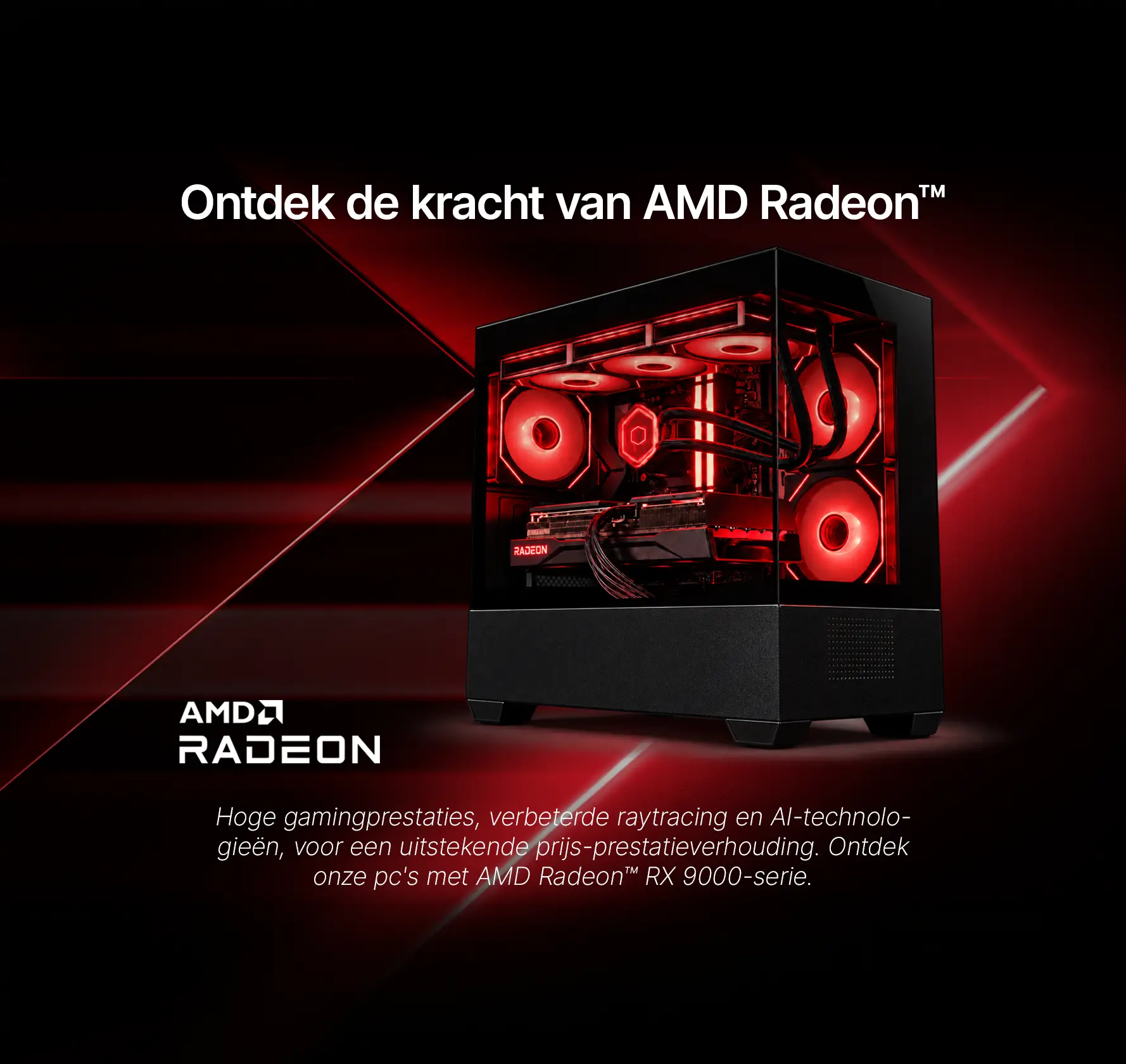 Gaming-pc’s met AMD Radeon RX grafische kaarten uit de 9000-serie