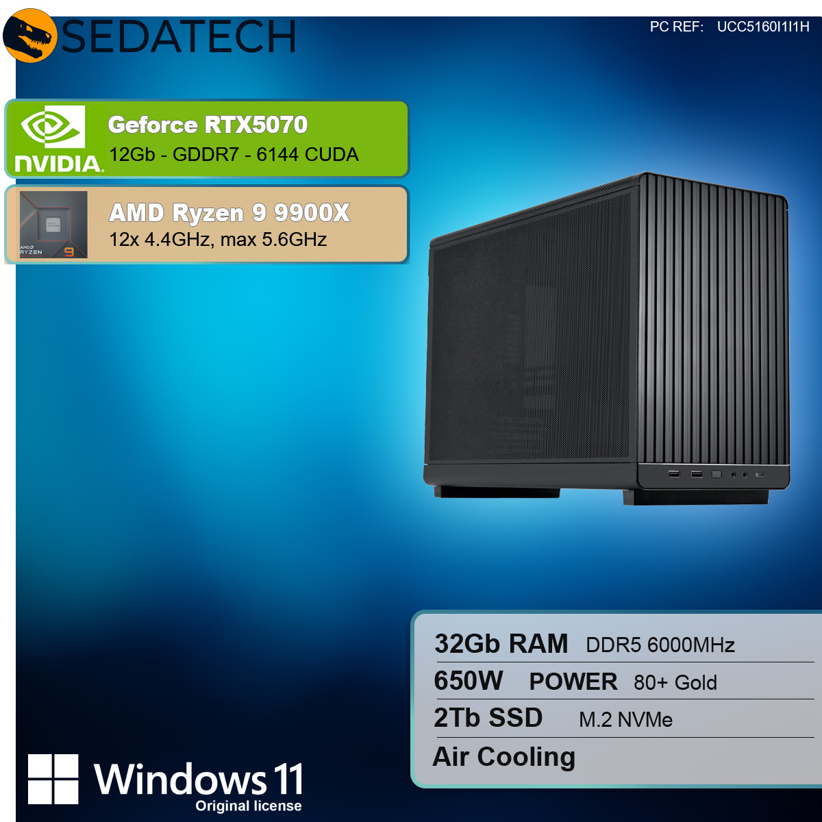 Workstation, AMD Ryzen 9 9900X, Geforce RTX5070
