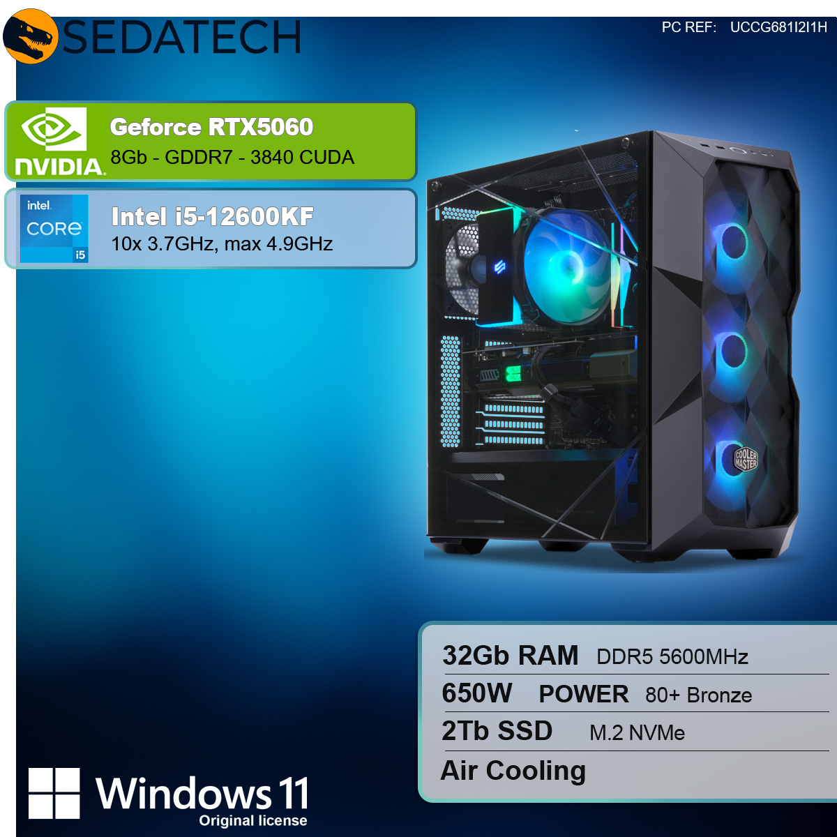 Gaming PC, Intel i5-12600KF, Geforce RTX5060 Gaming PC, Intel i5-12600KF, Geforce RTX5060