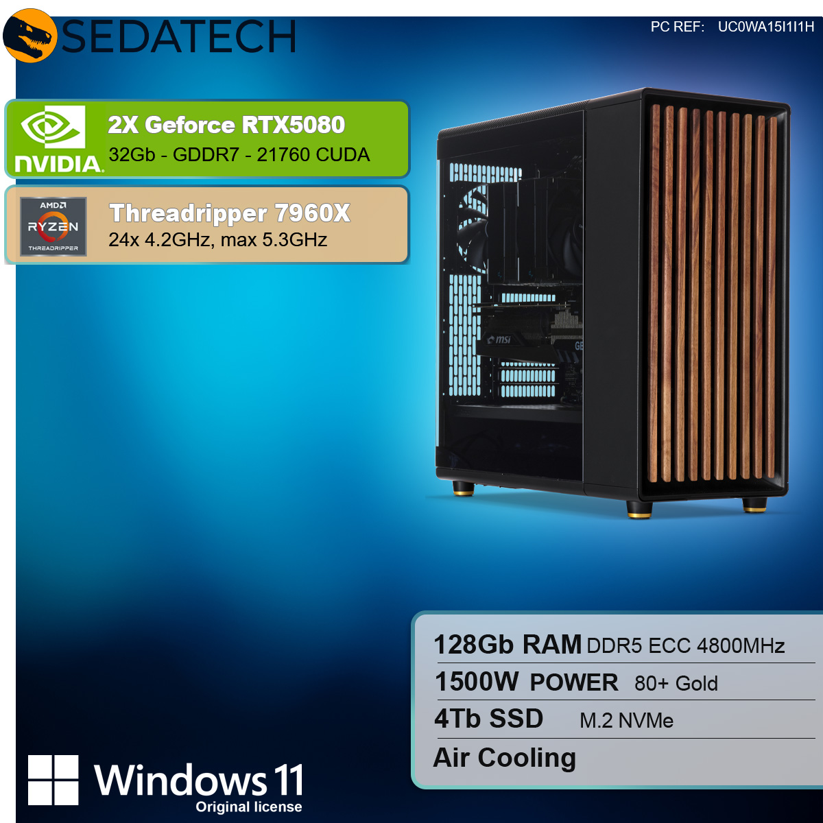 Workstation, AMD Threadripper 7960X, 2x Geforce RTX5080 Workstation, AMD Threadripper 7960X, 2x Geforce RTX5080