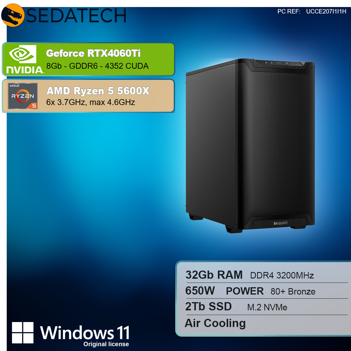 Gaming PC, AMD Ryzen 5 5600X, Geforce RTX4060Ti Gaming PC, AMD Ryzen 5 5600X, Geforce RTX4060Ti