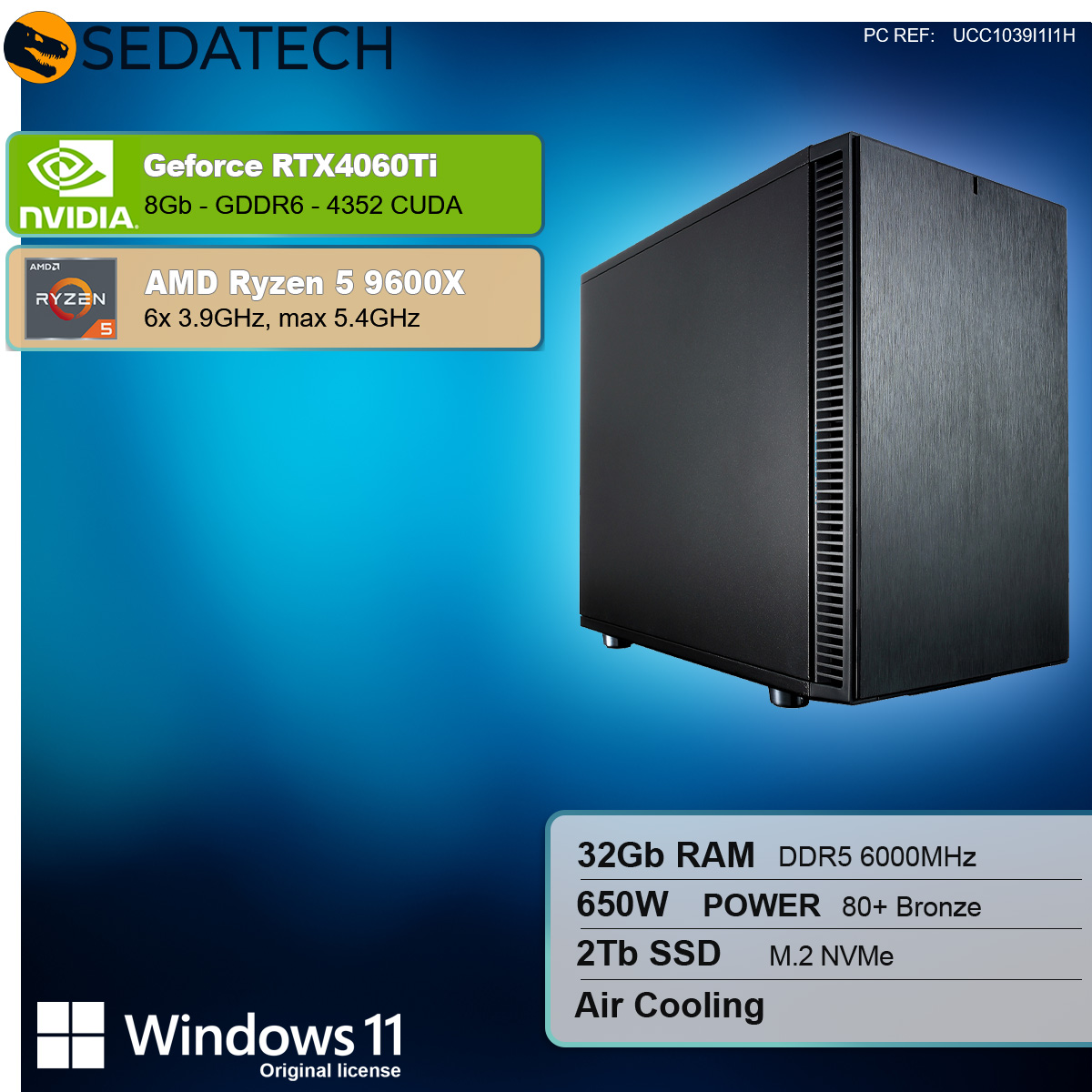 Workstation, AMD Ryzen 5 9600X, Geforce RTX4060Ti Workstation, AMD Ryzen 5 9600X, Geforce RTX4060Ti