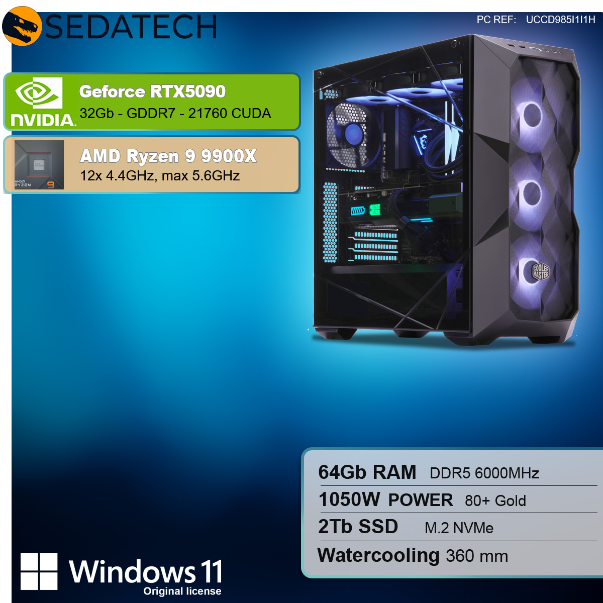 Gaming PC, AMD Ryzen 9 9900X, Geforce RTX5090 Gaming PC, AMD Ryzen 9 9900X, Geforce RTX5090