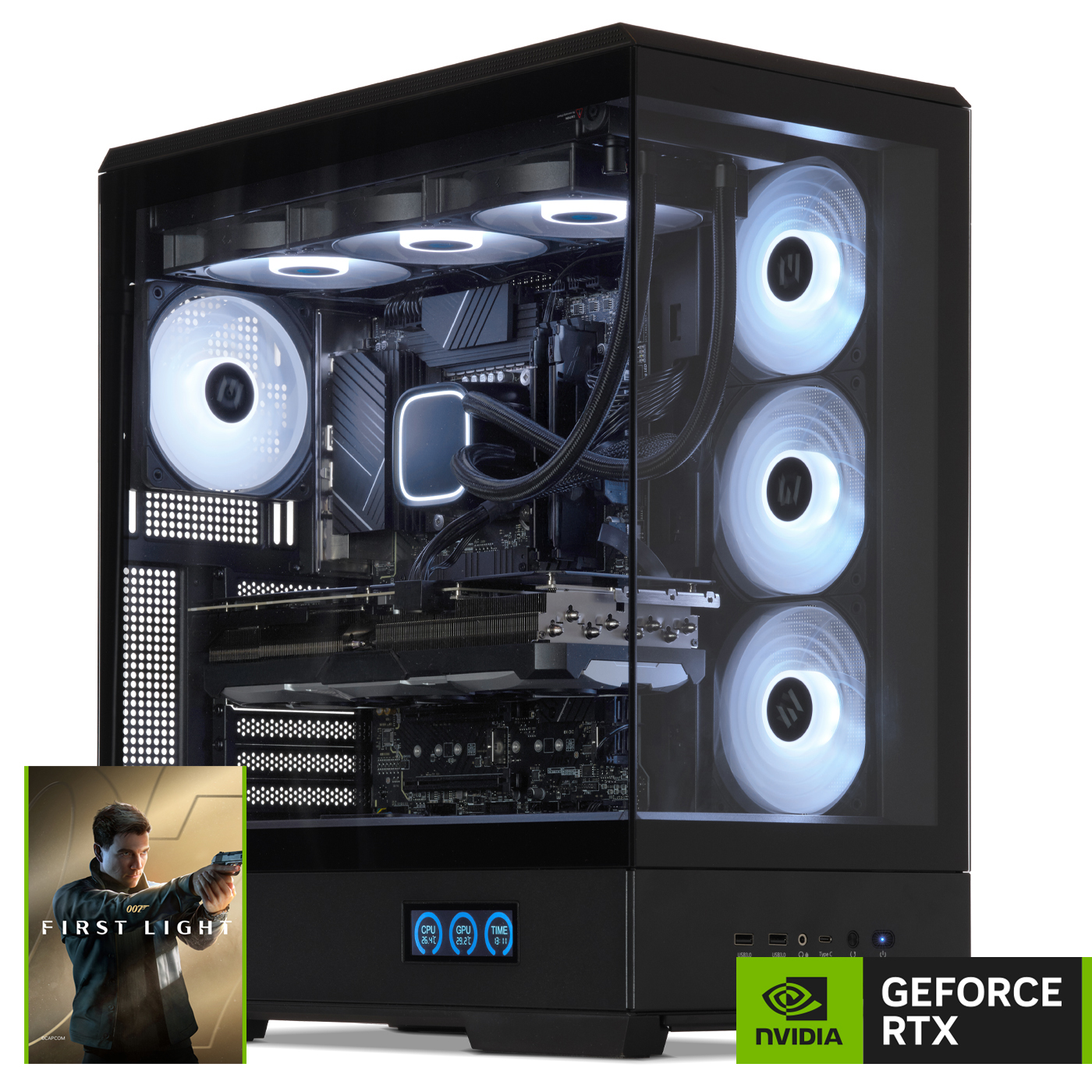 PC Gaming, AMD Ryzen 7 9700X, Geforce RTX5070Ti 007 First Light Bundle