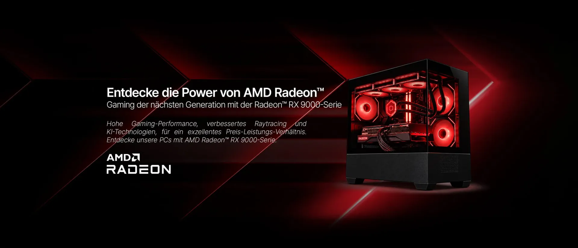 Gaming-PCs mit AMD Radeon RX 9000 Grafikkarten