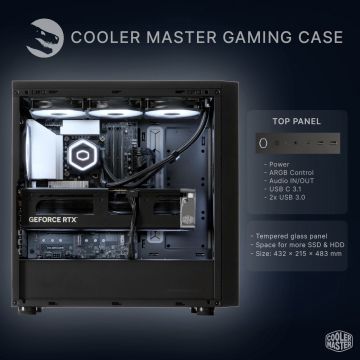 Gaming PC, AMD Ryzen 9 9950X3D, RTX 5080, Asus X870 and Cooler Master MasterBox 600