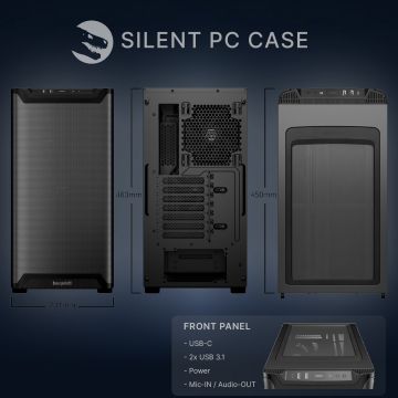 Office PC, AMD Ryzen 9 9900X, MSI B850 und be quiet! Pure Base 501